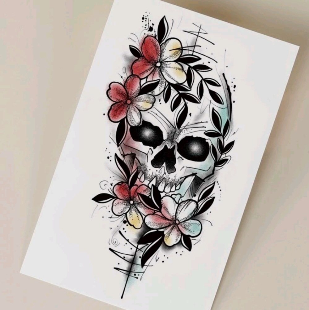 7.5" Skull Tattoo